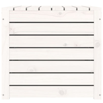 Tuinbox 101X50,5X46,5 Cm Massief Grenenhout Wit