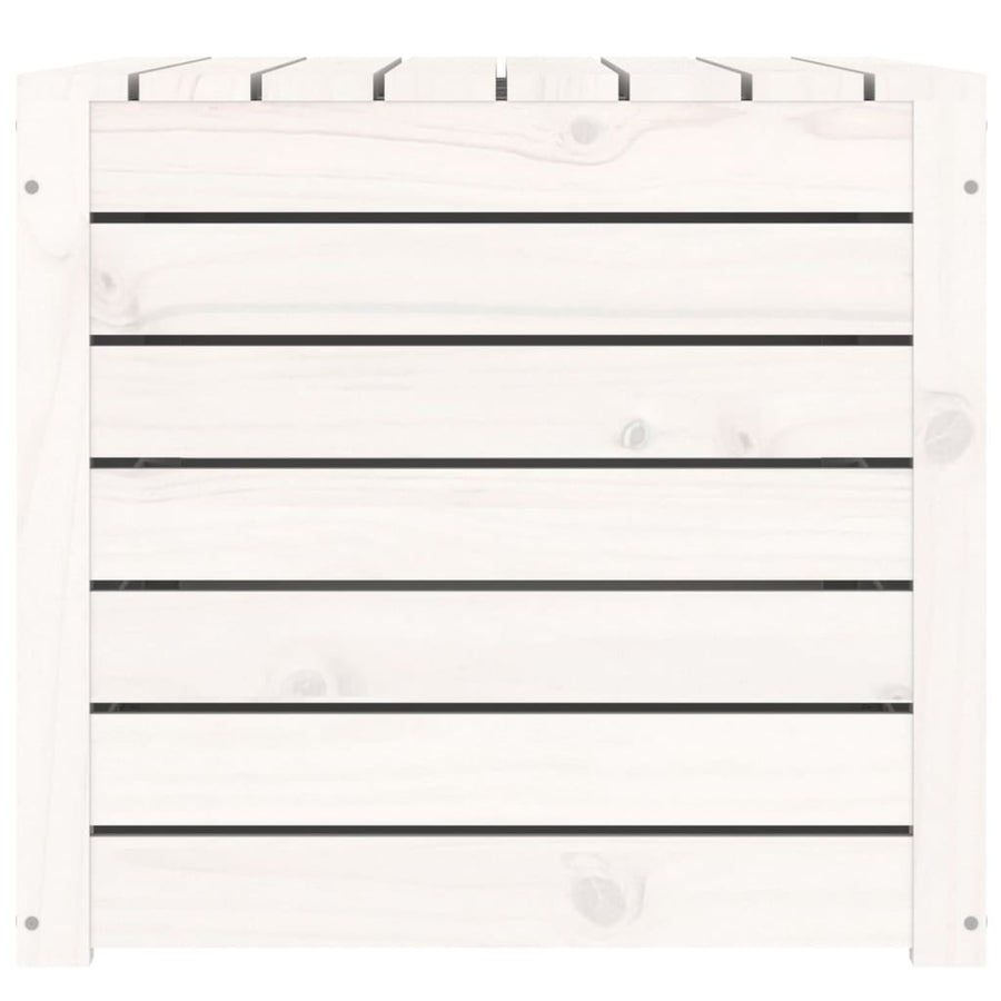 Tuinbox 101X50,5X46,5 Cm Massief Grenenhout Wit