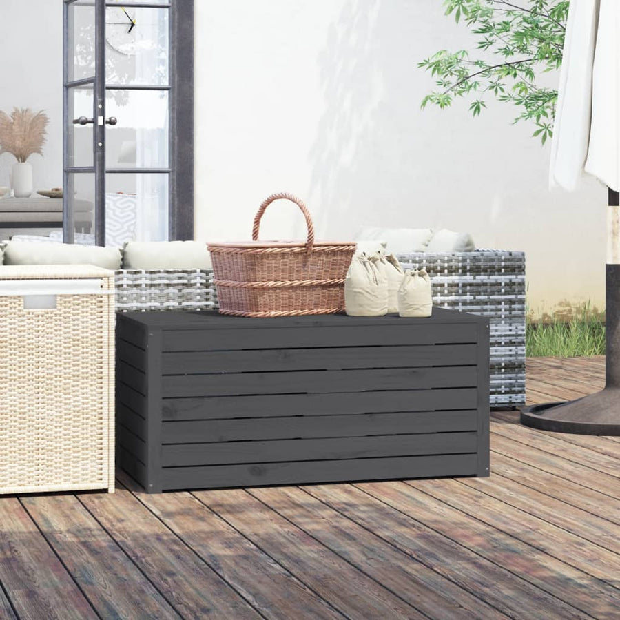 Tuinbox 101X50,5X46,5 Cm Massief Grenenhout Grijs