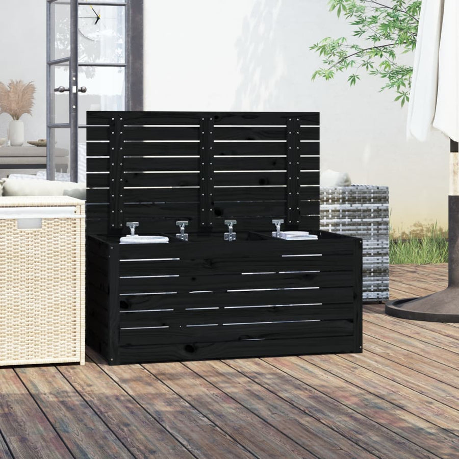 Tuinbox 101X50,5X46,5 Cm Massief Grenenhout Zwart