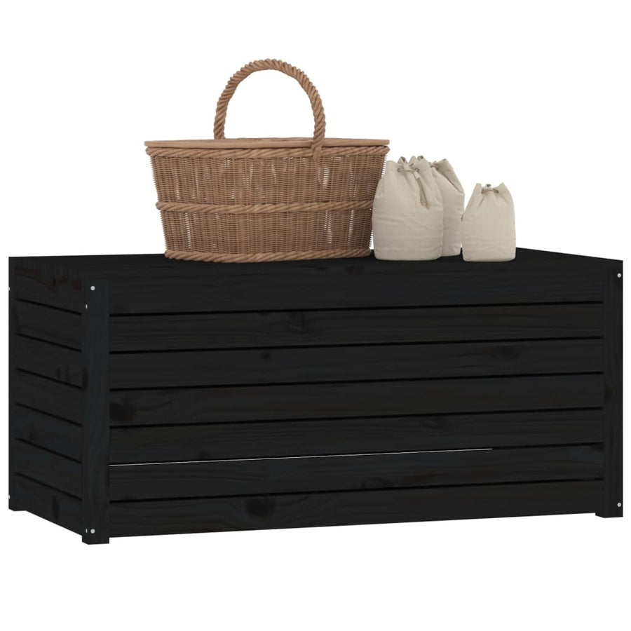 Tuinbox 101X50,5X46,5 Cm Massief Grenenhout Zwart