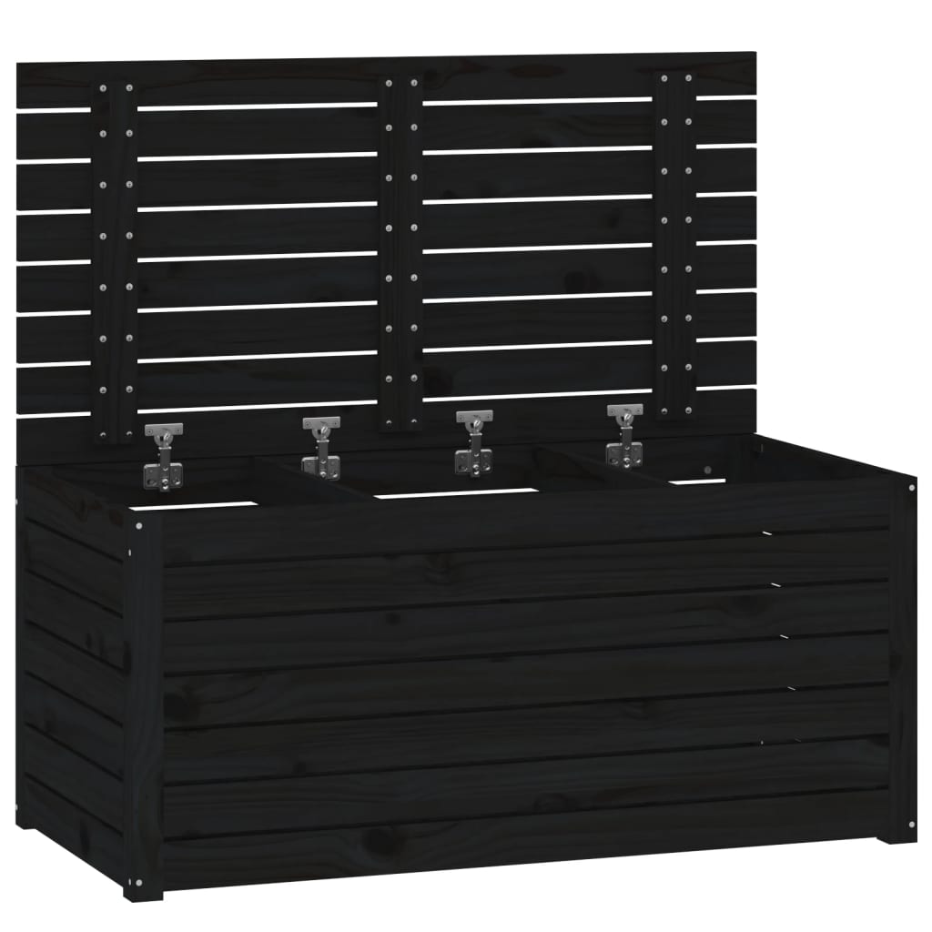 Tuinbox 101X50,5X46,5 Cm Massief Grenenhout Zwart