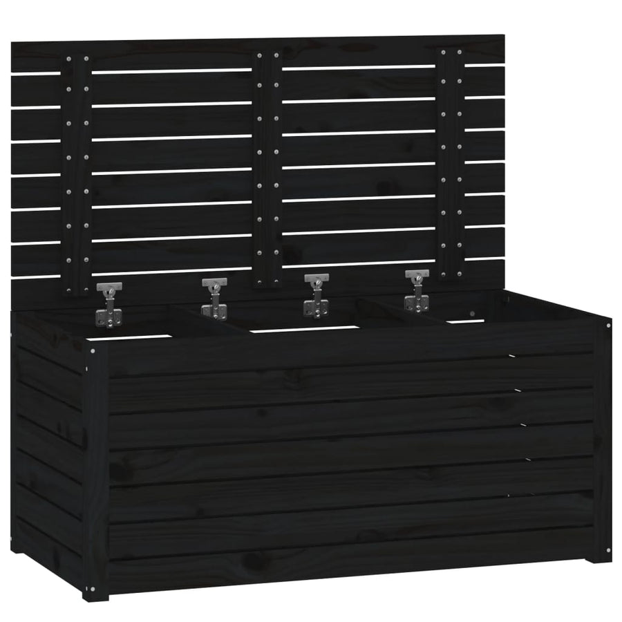 Tuinbox 101X50,5X46,5 Cm Massief Grenenhout Zwart
