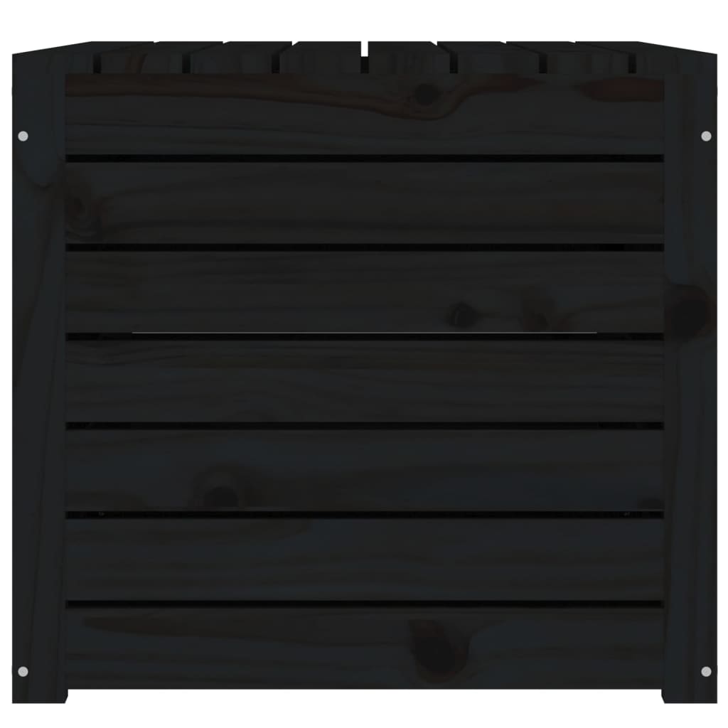Tuinbox 101X50,5X46,5 Cm Massief Grenenhout Zwart