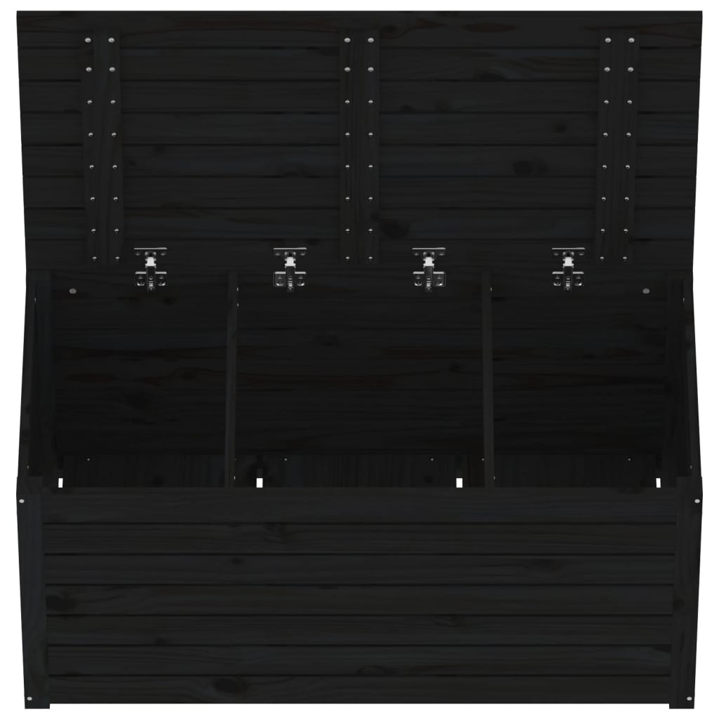 Tuinbox 101X50,5X46,5 Cm Massief Grenenhout Zwart