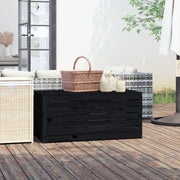 Garden Storage Box 101x50.5x46.5 cm Solid Pine Wood Black