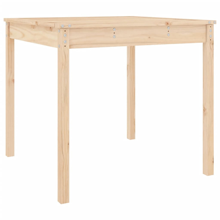 Tuintafel 82,5X82,5X76 Cm Massief Grenenhout 82.5 x 82.5 x 76 cm Natuurlijk grenenhout