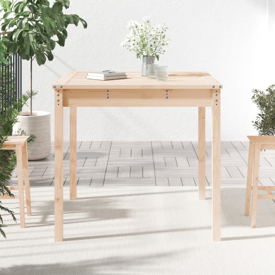 Tuintafel 82,5X82,5X76 Cm Massief Grenenhout 82.5 x 82.5 x 76 cm Natuurlijk grenenhout