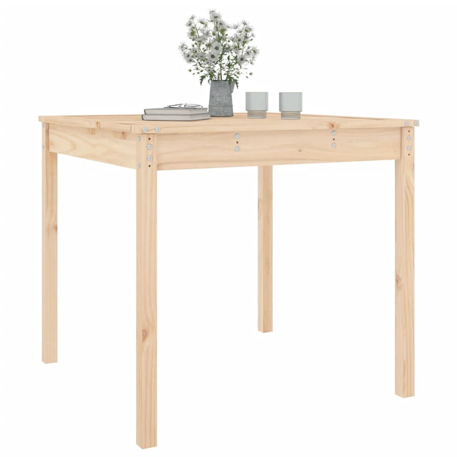 Tuintafel 82,5X82,5X76 Cm Massief Grenenhout 82.5 x 82.5 x 76 cm Natuurlijk grenenhout
