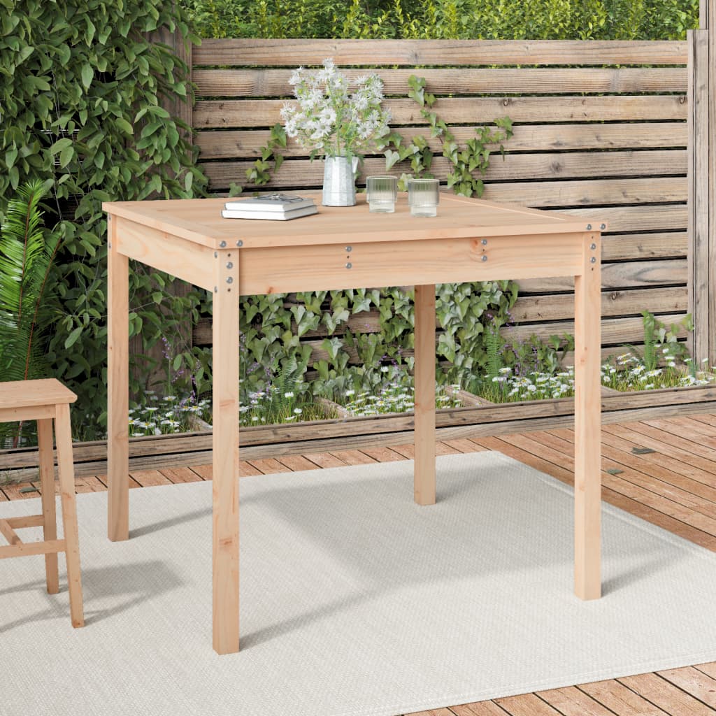 Tuintafel 82,5X82,5X76 Cm Massief Grenenhout 82.5 x 82.5 x 76 cm Natuurlijk grenenhout