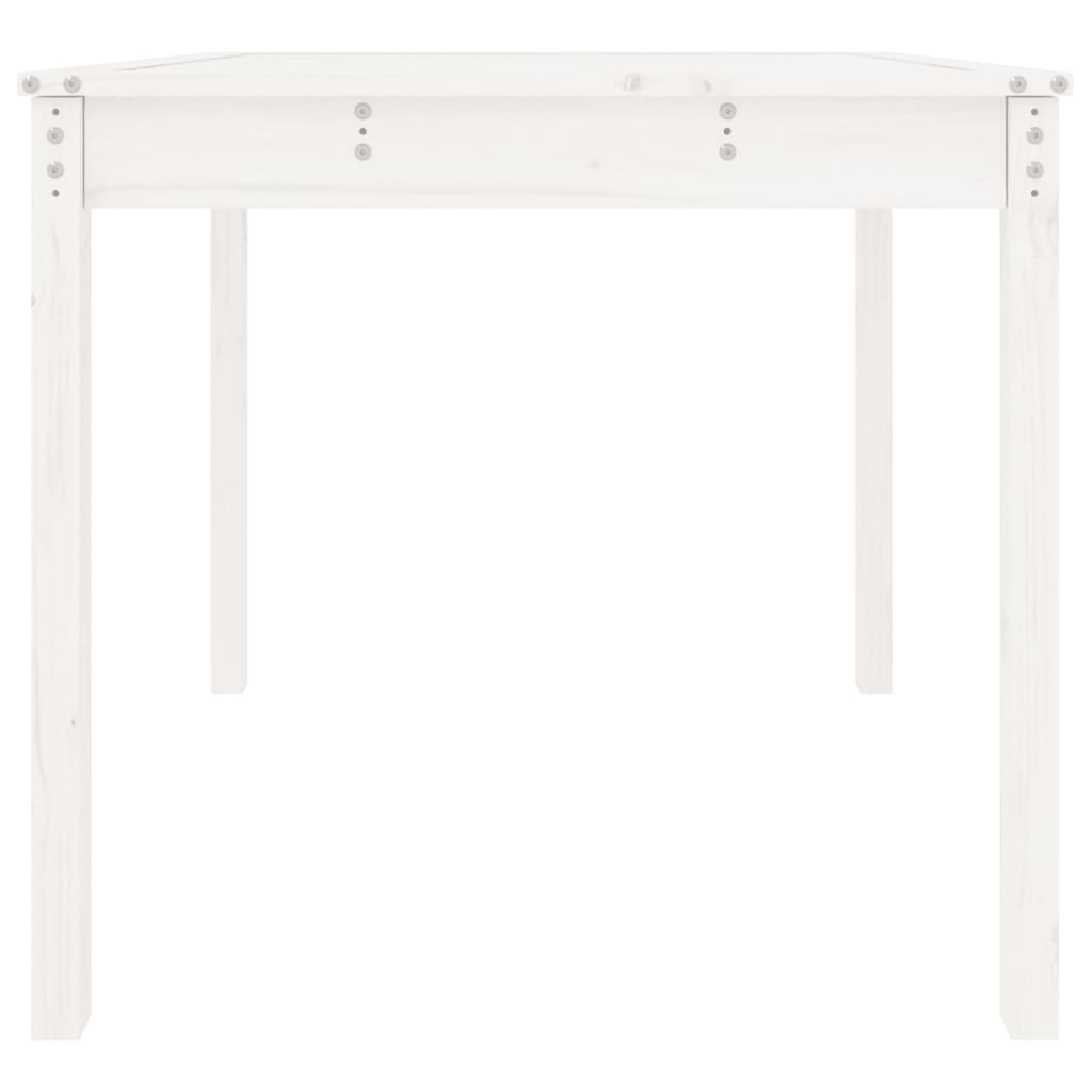 Tuintafel 82,5X82,5X76 Cm Massief Grenenhout Wit 82.5 x 82.5 x 76 cm Wit grenenhout