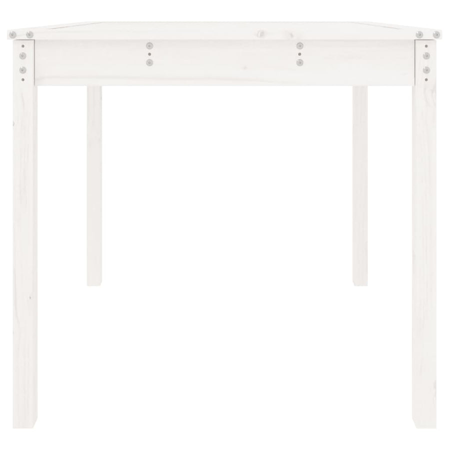 Tuintafel 82,5X82,5X76 Cm Massief Grenenhout Wit 82.5 x 82.5 x 76 cm Wit grenenhout