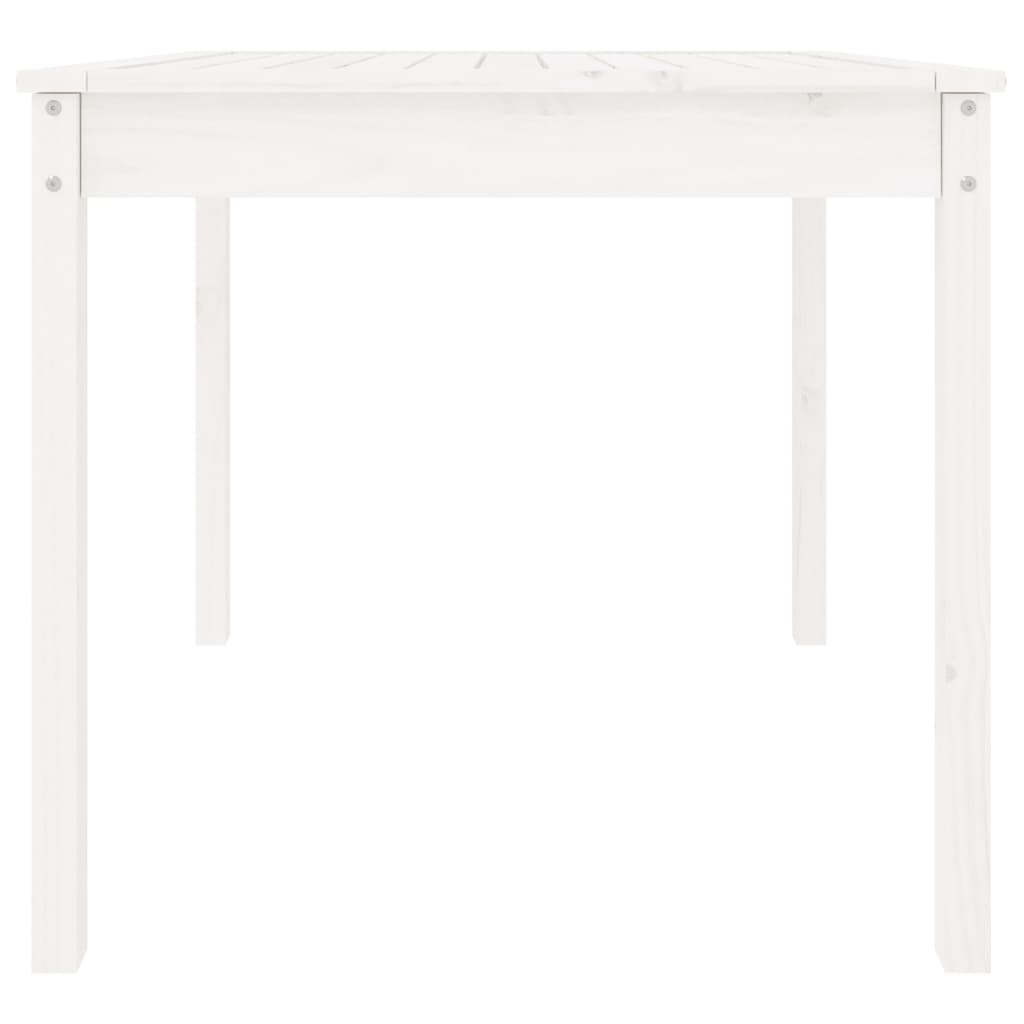 Tuintafel 82,5X82,5X76 Cm Massief Grenenhout Wit 82.5 x 82.5 x 76 cm Wit grenenhout