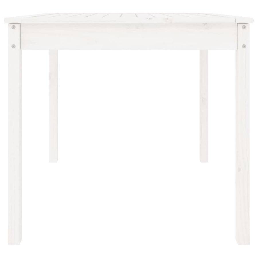 Tuintafel 82,5X82,5X76 Cm Massief Grenenhout Wit 82.5 x 82.5 x 76 cm Wit grenenhout