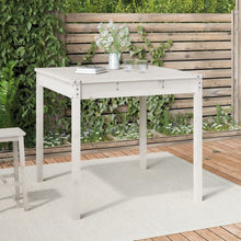Tuintafel 82,5X82,5X76 Cm Massief Grenenhout Wit 82.5 x 82.5 x 76 cm Wit grenenhout