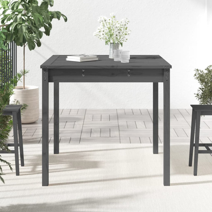 Tuintafel 82,5X82,5X76 Cm Massief Grenenhout Grijs