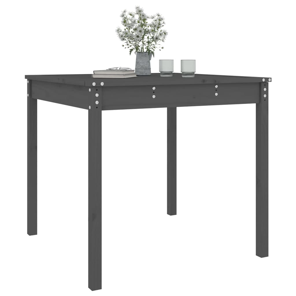 Tuintafel 82,5X82,5X76 Cm Massief Grenenhout Grijs
