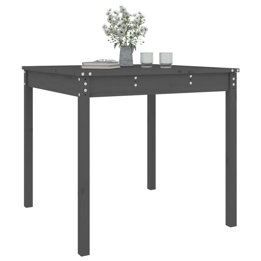 Tuintafel 82,5X82,5X76 Cm Massief Grenenhout Grijs