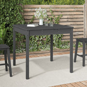 Garden Table 82.5x82.5x76 cm Solid Pinewood Grey