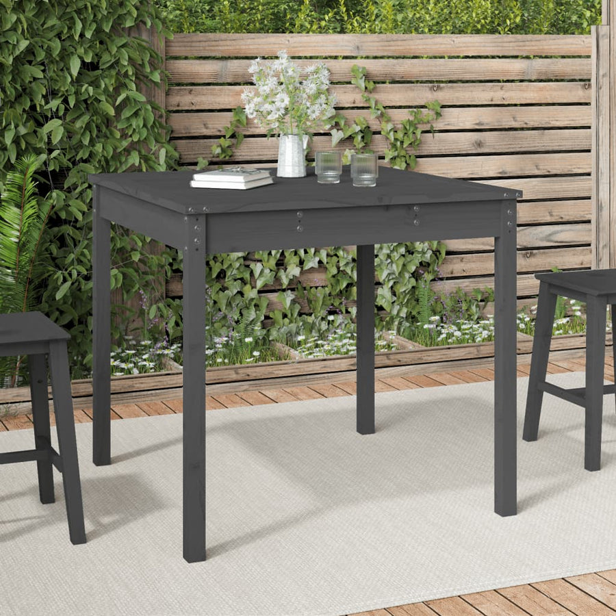 Tuintafel 82,5X82,5X76 Cm Massief Grenenhout Grijs