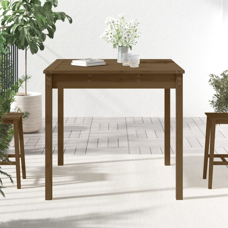Tuintafel 82,5X82,5X76 Cm Massief Grenenhout Honingbruin