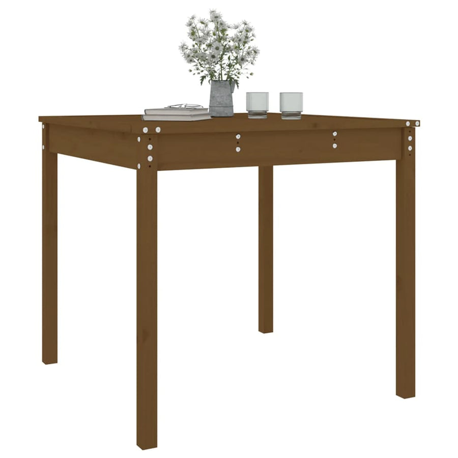 Tuintafel 82,5X82,5X76 Cm Massief Grenenhout Honingbruin