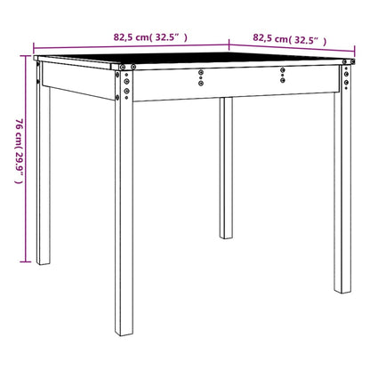 Tuintafel 82,5X82,5X76 Cm Massief Grenenhout Honingbruin