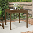 Garden table 82.5x82.5x76 cm solid pine honey brown
