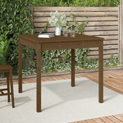 Garden table 82.5x82.5x76 cm solid pine honey brown