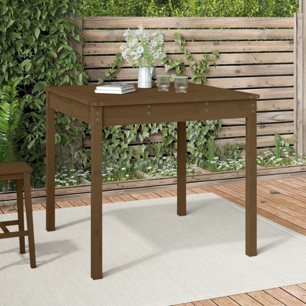 Tuintafel 82,5X82,5X76 Cm Massief Grenenhout Honingbruin