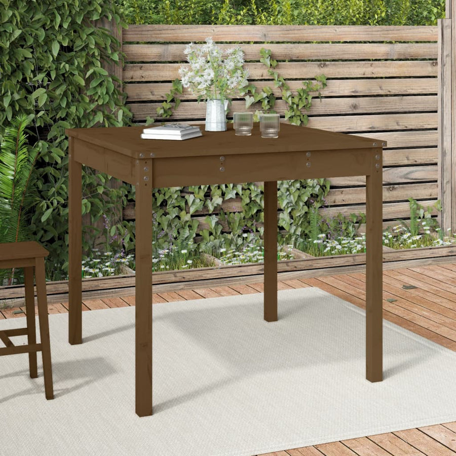 Tuintafel 82,5X82,5X76 Cm Massief Grenenhout Honingbruin