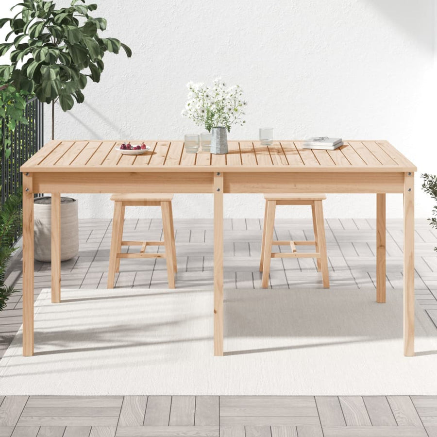 Tuintafel 59,5X82,5X76 Cm Massief Grenenhout 159.5 x 82.5 x 76 cm Natuurlijk grenenhout