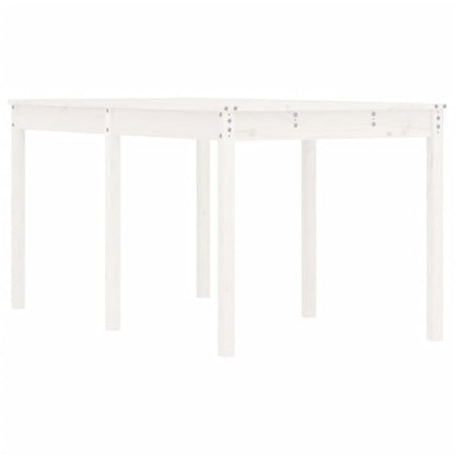 Tuintafel 59,5X82,5X76 Cm Massief Grenenhout Wit 159.5 x 82.5 x 76 cm Wit grenenhout