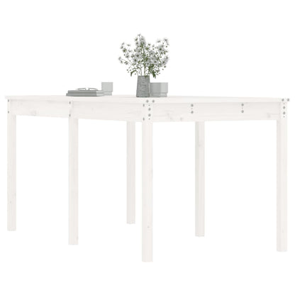 Tuintafel 59,5X82,5X76 Cm Massief Grenenhout Wit 159.5 x 82.5 x 76 cm Wit grenenhout