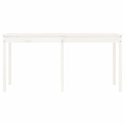 Tuintafel 59,5X82,5X76 Cm Massief Grenenhout Wit 159.5 x 82.5 x 76 cm Wit grenenhout