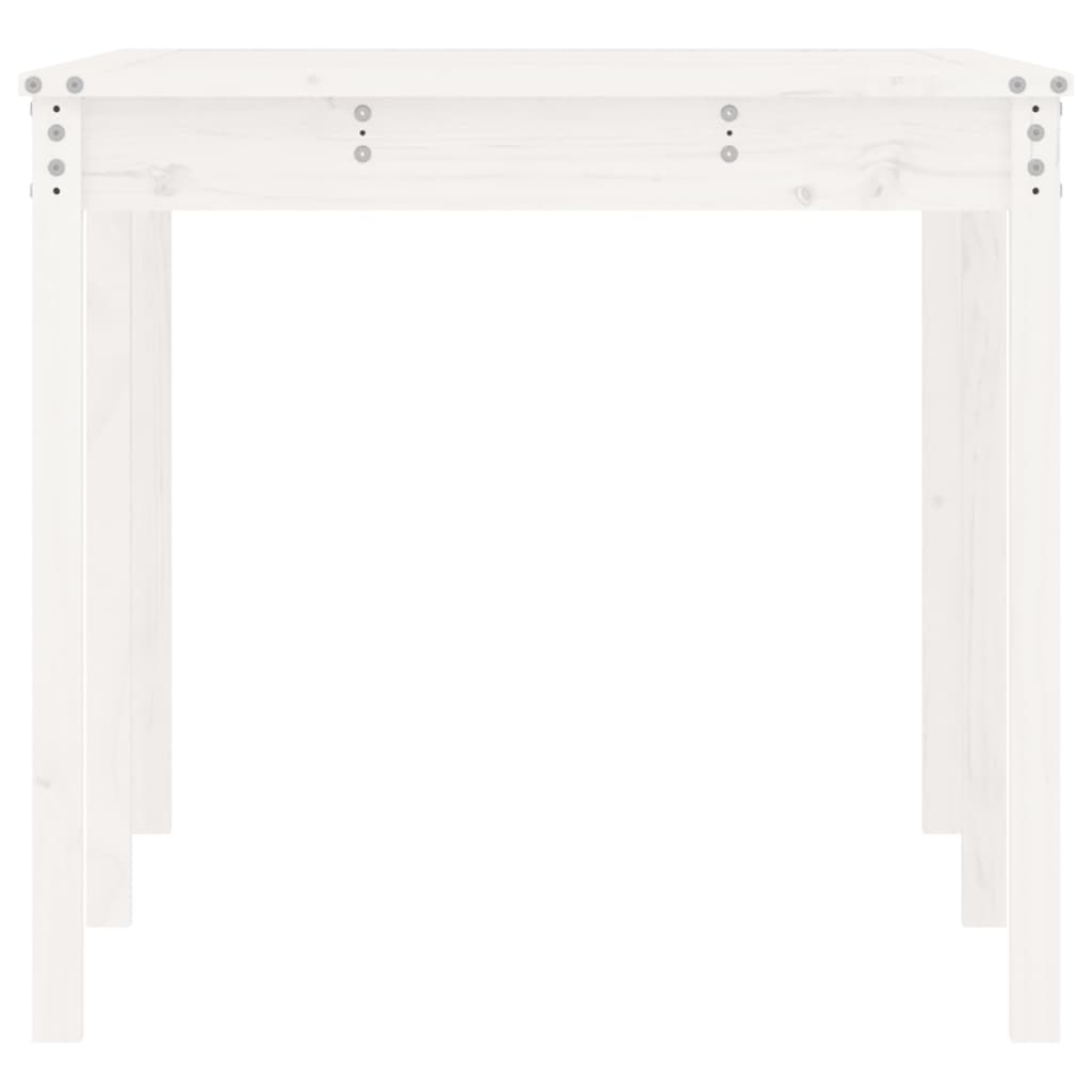 Tuintafel 59,5X82,5X76 Cm Massief Grenenhout Wit 159.5 x 82.5 x 76 cm Wit grenenhout