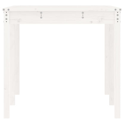 Tuintafel 59,5X82,5X76 Cm Massief Grenenhout Wit 159.5 x 82.5 x 76 cm Wit grenenhout