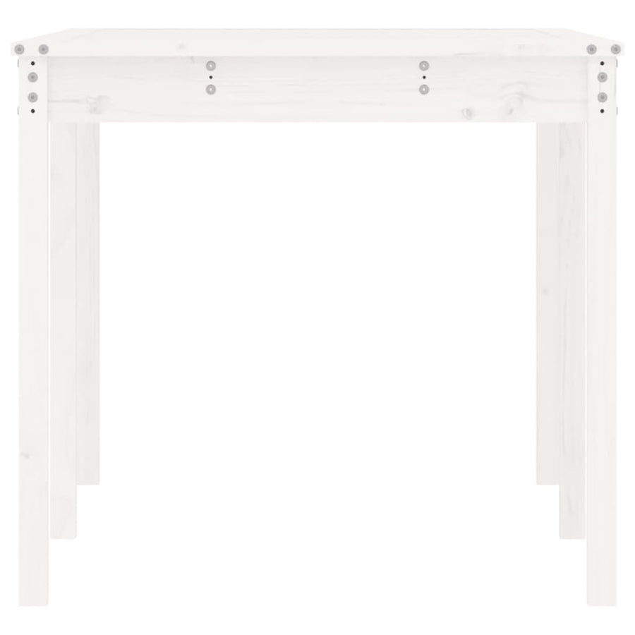 Tuintafel 59,5X82,5X76 Cm Massief Grenenhout Wit 159.5 x 82.5 x 76 cm Wit grenenhout