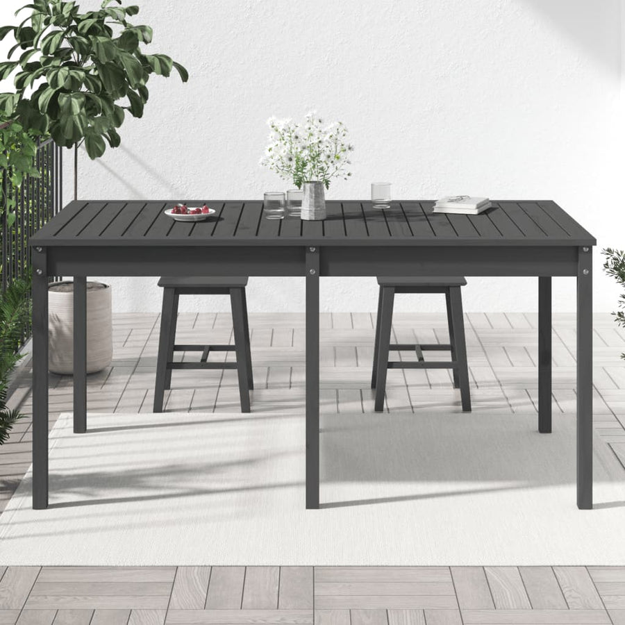 Tuintafel 159,5X82,5X76 Cm Massief Grenenhout Grijs