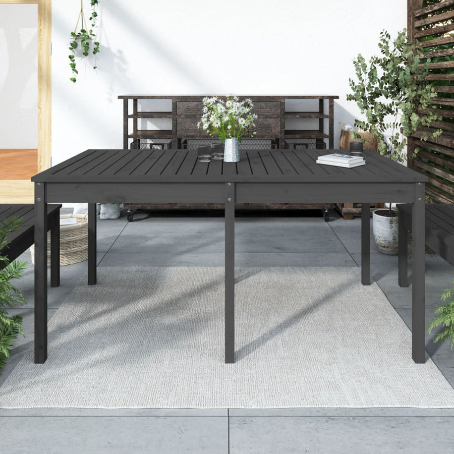 Tuintafel 159,5X82,5X76 Cm Massief Grenenhout Grijs