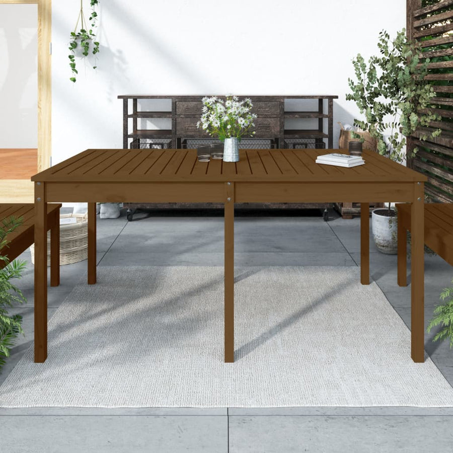 Tuintafel 159,5X82,5X76 Cm Massief Grenenhout Honingbruin