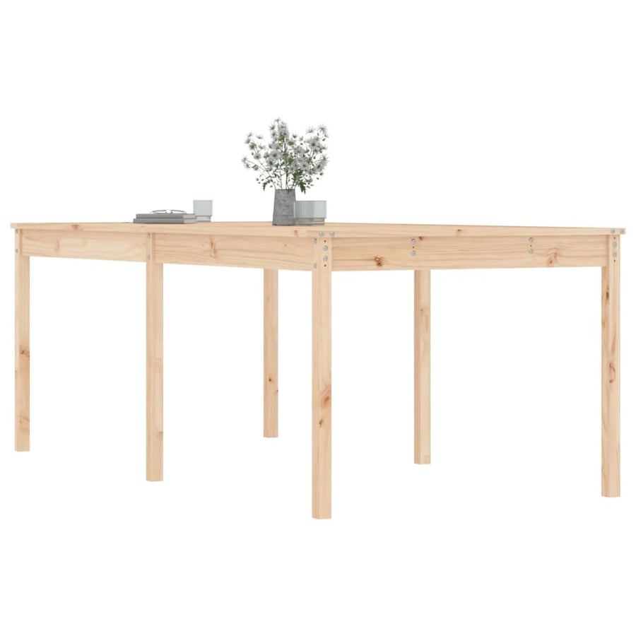 Tuintafel 203,5X00X76 Cm Massief Grenenhout 203.5 x 100 x 76 cm Natuurlijk grenenhout