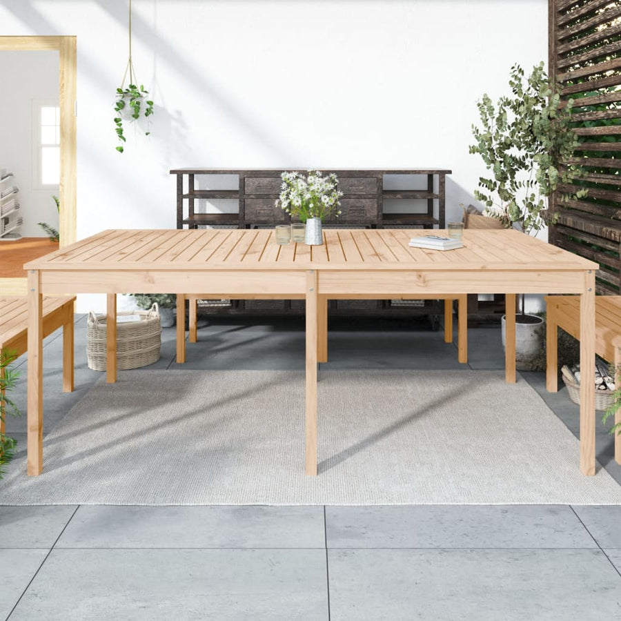 Tuintafel 203,5X00X76 Cm Massief Grenenhout 203.5 x 100 x 76 cm Natuurlijk grenenhout