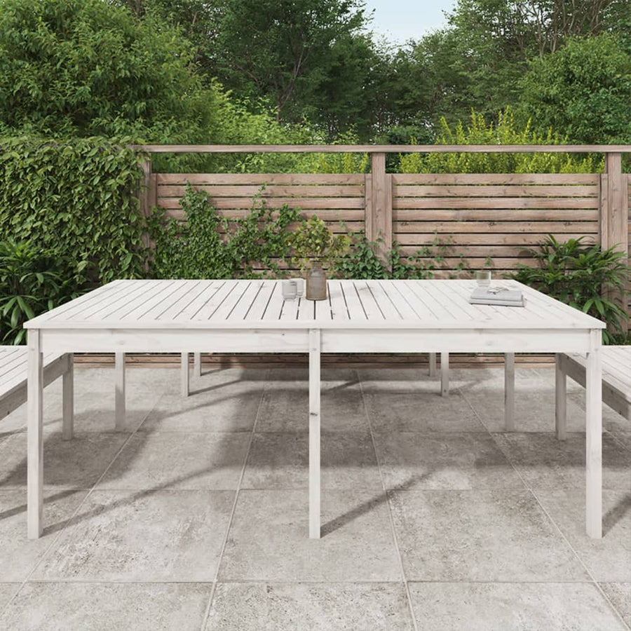 Tuintafel 203,5X100X76 Cm Massief Grenenhout Wit