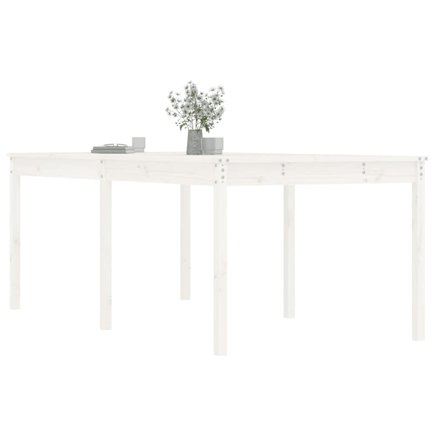 Tuintafel 203,5X100X76 Cm Massief Grenenhout Wit
