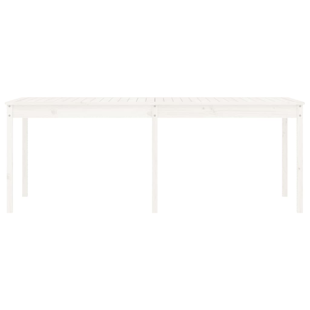 Tuintafel 203,5X100X76 Cm Massief Grenenhout Wit