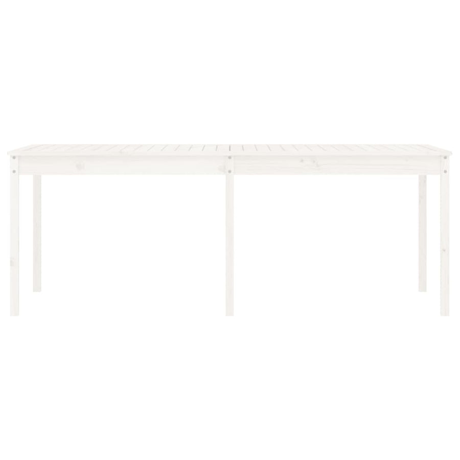 Tuintafel 203,5X100X76 Cm Massief Grenenhout Wit