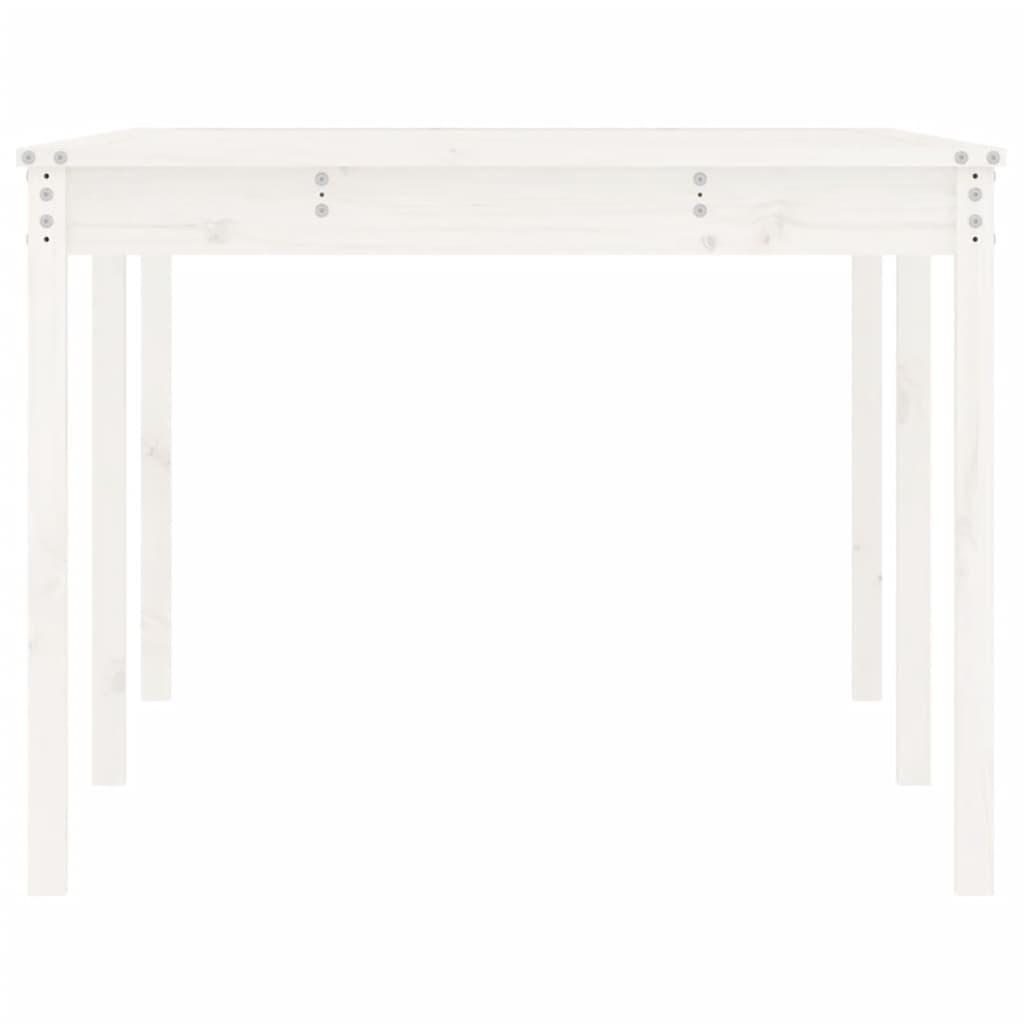Tuintafel 203,5X100X76 Cm Massief Grenenhout Wit