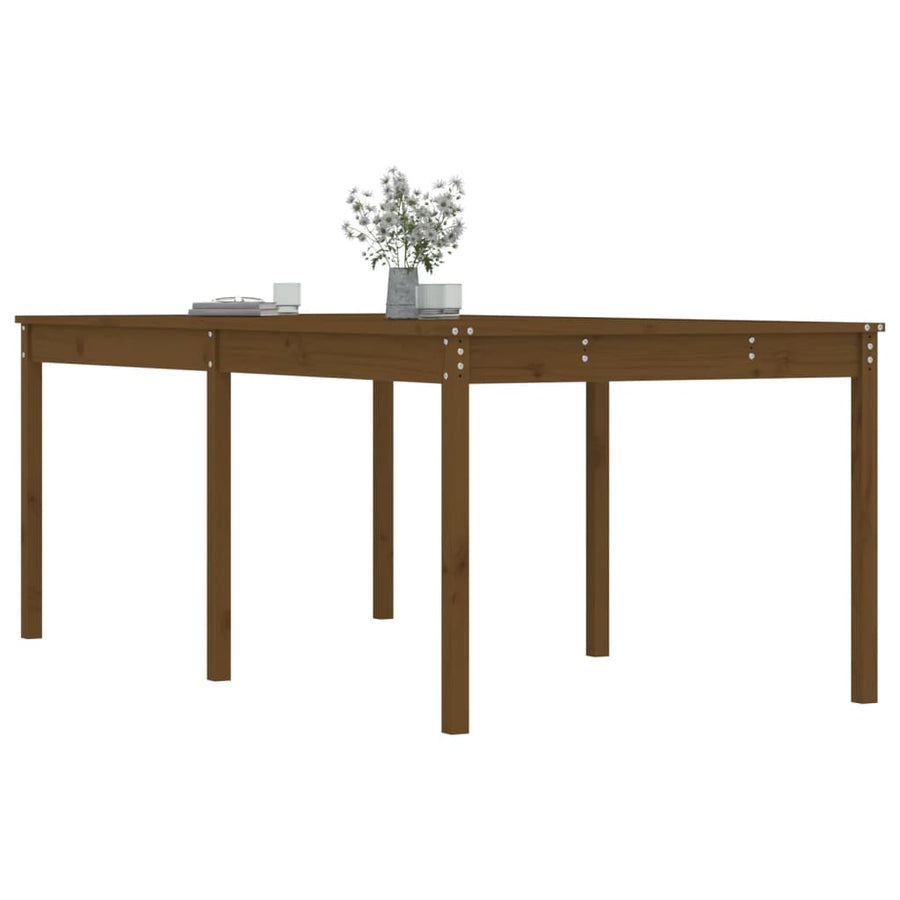 Tuintafel 203,5X100X76 Cm Massief Grenenhout Honingbruin