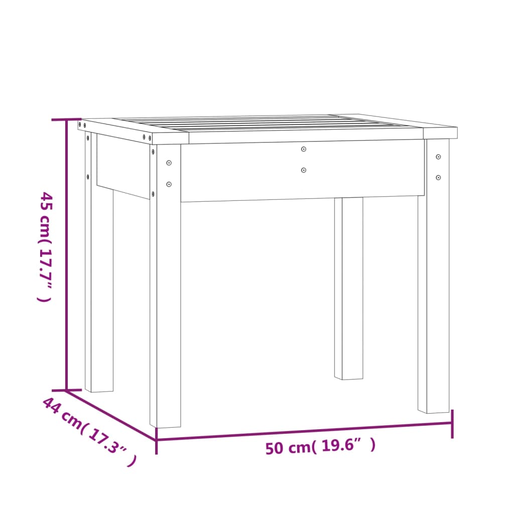 Tuinbank Massief Grenenhout Wit 50 x 44 x 45 cm Wit grenenhout